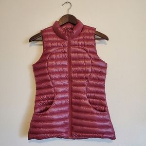 Lululemon Shiny Burgundy Packable Vest